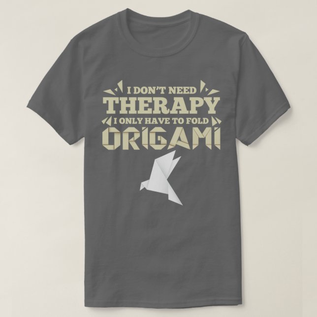 Camiseta El origami es gracioso diciendo que no hay regalo  (Diseño del anverso)