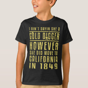 Camiseta El oro de California Rush Black History Gift Polít
