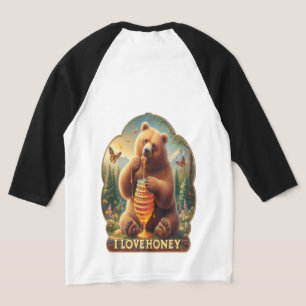 Camiseta El Oso Comiendo Miel De Un Honeycomb
