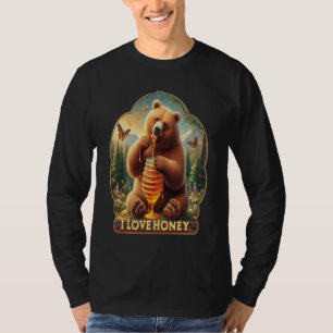 Camiseta El Oso Comiendo Miel De Un Honeycomb