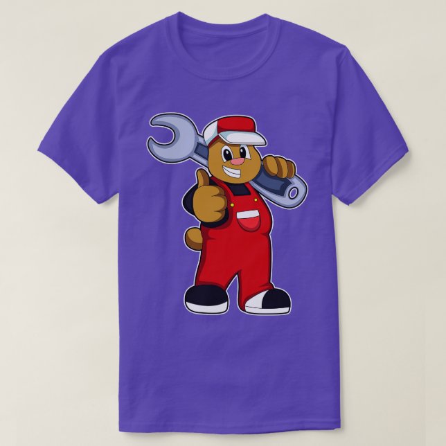 Camiseta El oso como artesano con herramienta (Diseño del anverso)