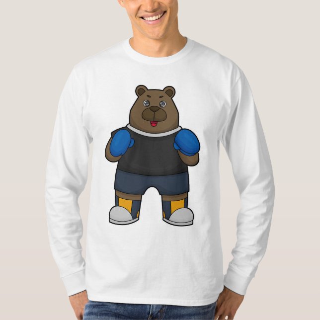 Camiseta El oso como boxeador con guantes de boxeo (Anverso)