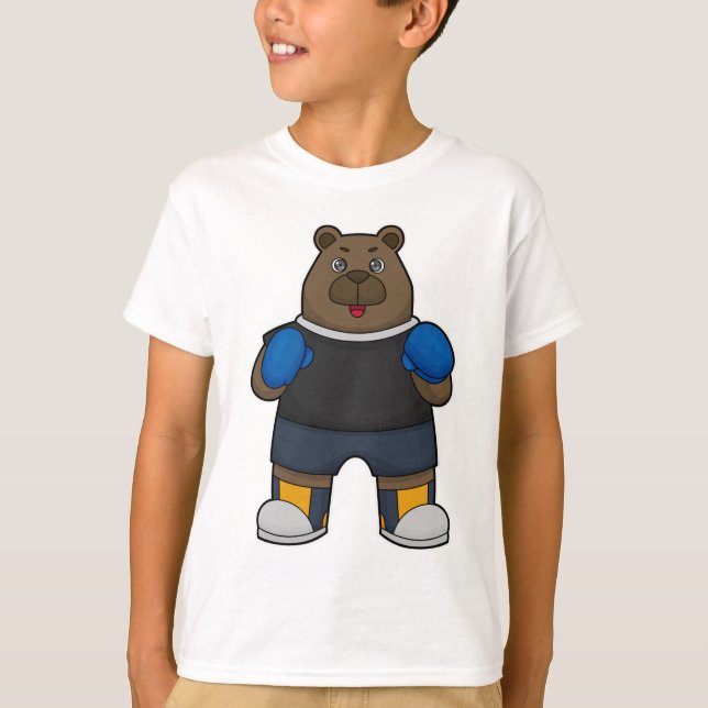 Camiseta El oso como boxeador con guantes de boxeo (Anverso)