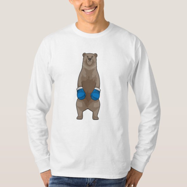 Camiseta El oso como boxeador con guantes de boxeo (Anverso)