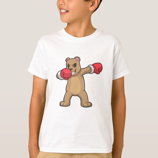 Camiseta El oso como boxeador en Boxing & Hip Hop Dance Dab (Anverso)
