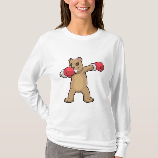 Camiseta El oso como boxeador en Boxing & Hip Hop Dance Dab (Anverso)