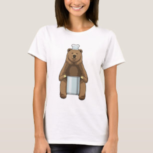 Camiseta El oso como cocinero con olla de cocina