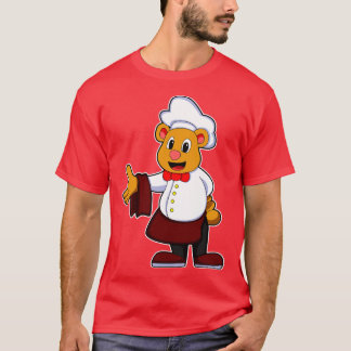Camiseta El oso como cocinero con un gorra de chefs