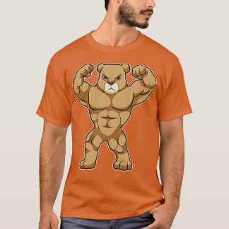 Camiseta El oso como culturista con músculos grandes