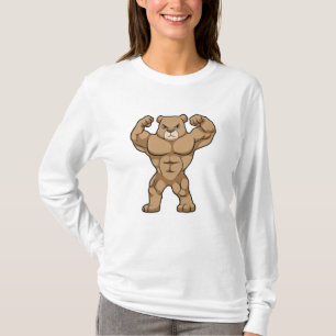 Camiseta El oso como culturista con músculos grandes