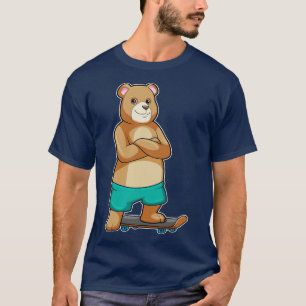 Camiseta El oso como patinador con patineta