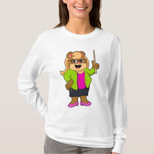 Camiseta El oso como profesor con lentes