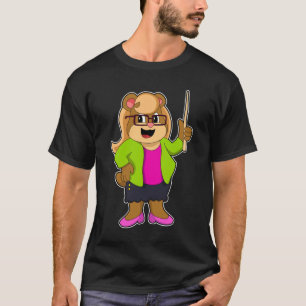 Camiseta El oso como profesor con lentes