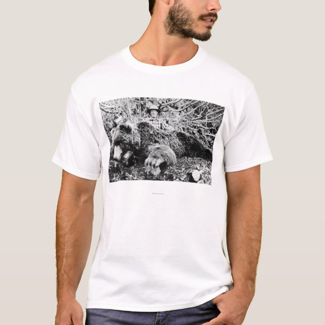 Camiseta El oso de Barr sobre 10 pies de largo, Alaska (Anverso)