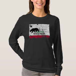 Camiseta El Oso De California Se Va A Montana Caminando