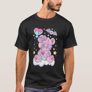 Camiseta El oso de escalofríos del Gótico Kawaii Pastel