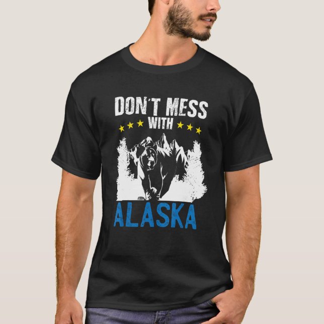 Camiseta El oso de Kodiak pardo de Alaska Grizzly no se met (Anverso)