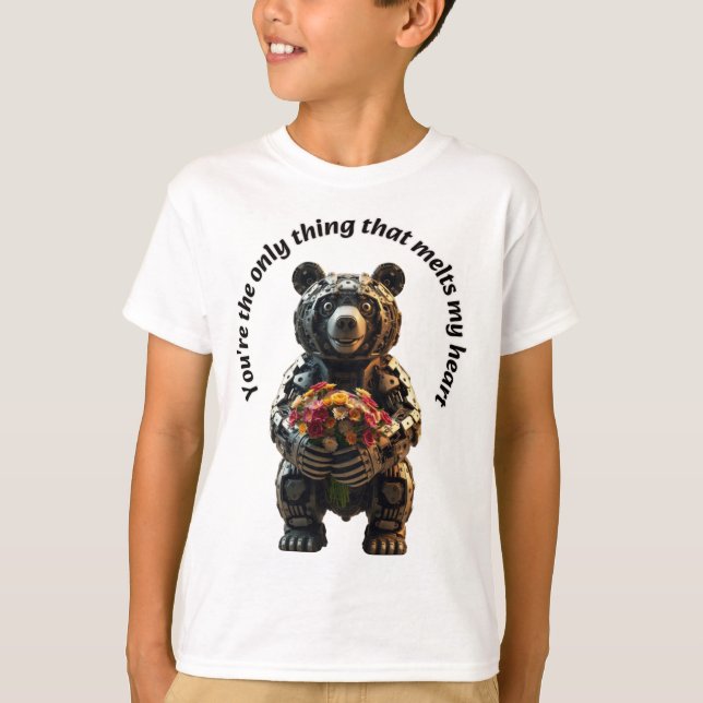 Camiseta El oso de los engranajes enamorado (Anverso)