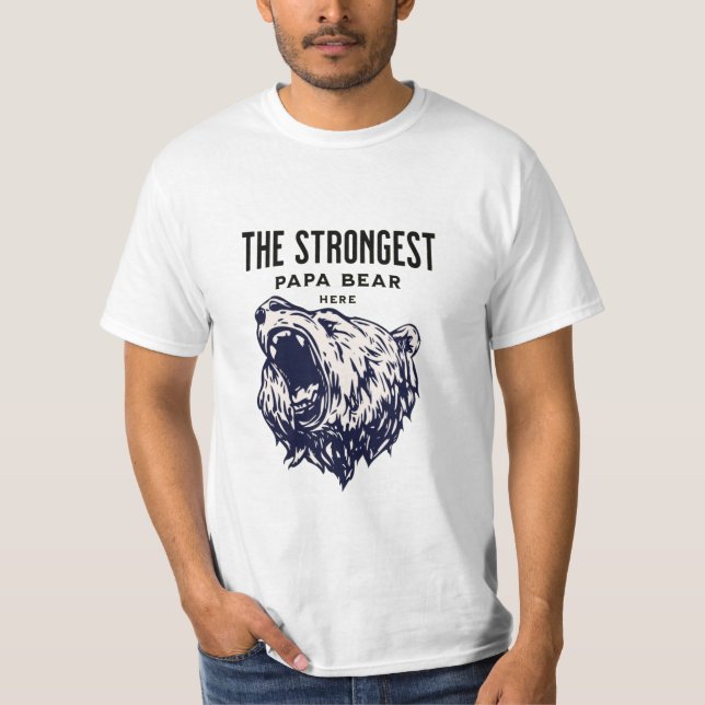 Camiseta El oso de papá más fuerte, el día del padre person (Anverso)
