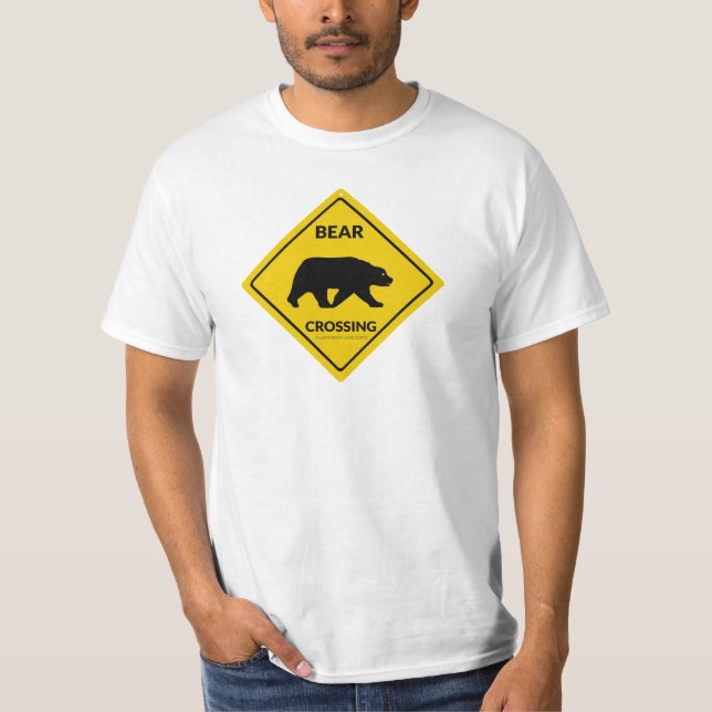 Camiseta El oso de SlipperyJoe cruzando la silueta del oso  (Anverso)