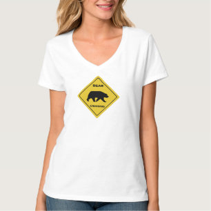 Camiseta El oso de SlipperyJoe cruzando la silueta del oso