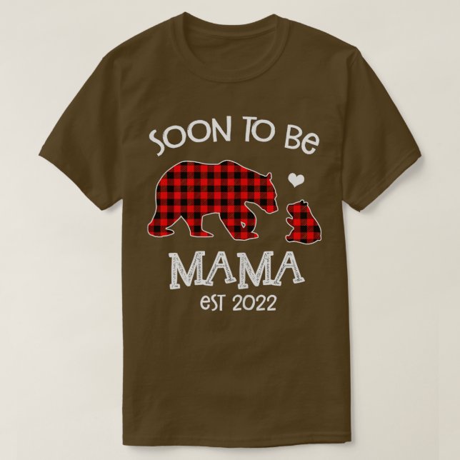 Camiseta El oso de yegua roja Mama est 2022 pronto (Diseño del anverso)