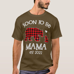 Camiseta El oso de yegua roja Mama est 2022 pronto