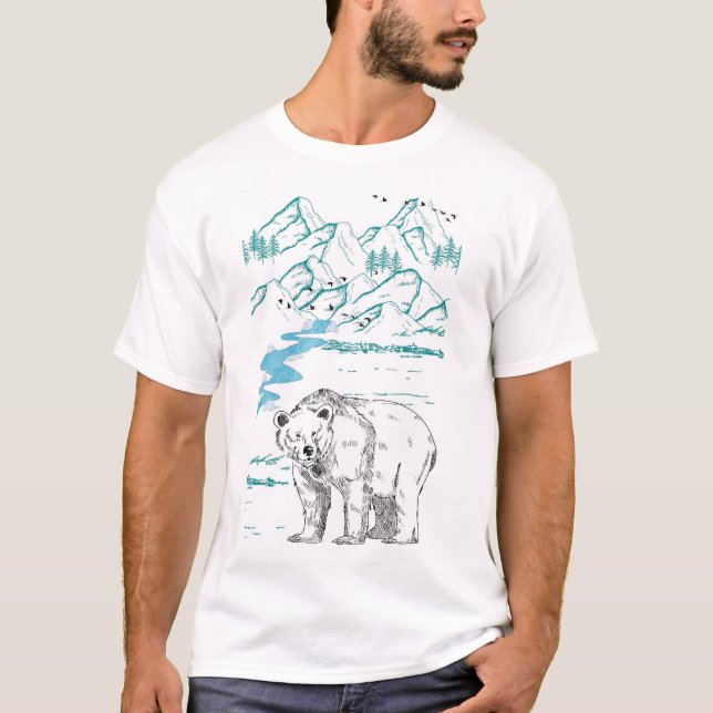 Camiseta El oso en su hábitat (Anverso)