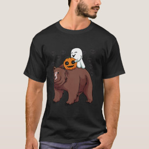 Camiseta El oso fantasma Lazy Halloween disfraz lindo Anim