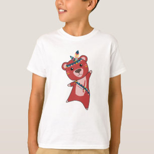 Camiseta El oso indio que azota la piel de teddy