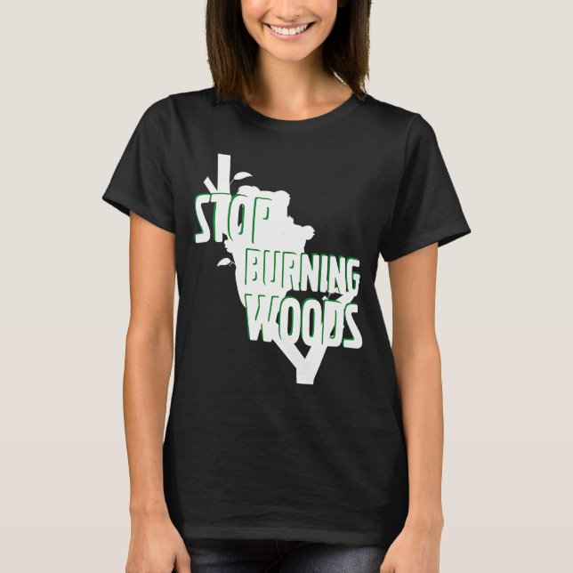 Camiseta El oso Koala y el bebé Koala dejan de quemar bosqu (Anverso)