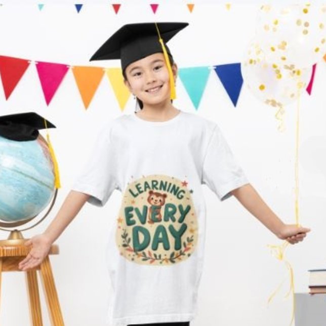 Camiseta El oso lindo 'aprendiendo todos los días' - educac (Subido por el creador)