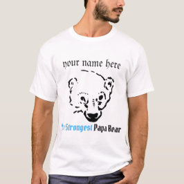 Camiseta el oso papá más fuerte, regalo del día del padre