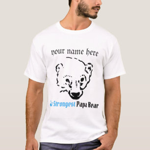 Camiseta el oso papá más fuerte, regalo del día del padre