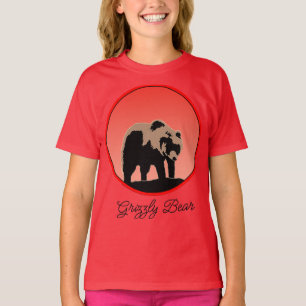 Camiseta El oso pardo al atardecer - Arte de vida salvaje o