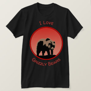 Camiseta El oso pardo al atardecer - Arte de vida salvaje o