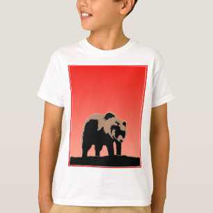 Camiseta El oso pardo al atardecer - Arte de vida salvaje o