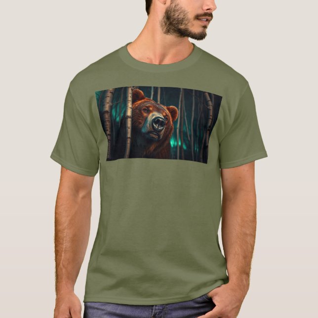 Camiseta El oso pardo en los bosques (Anverso)