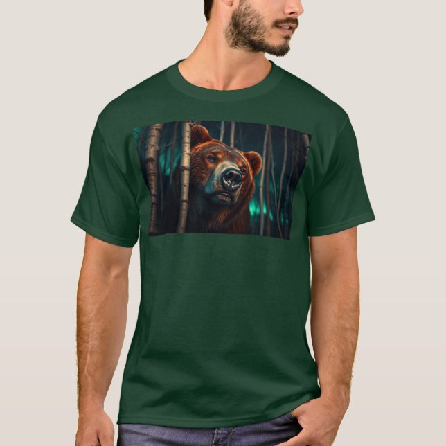 Camiseta El oso pardo en los bosques (Anverso)