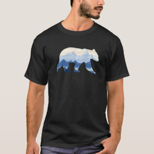 Camiseta El oso pardo Surreal fondo de la fauna salvaje