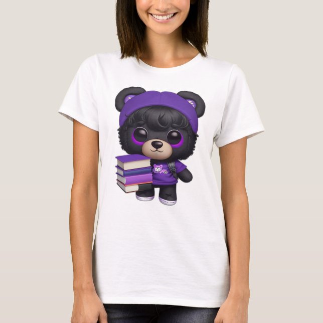Camiseta El oso pequeño va a la escuela que quiere acompaña (Anverso)