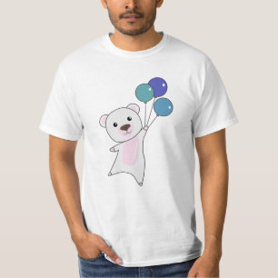 Camiseta El oso polar vuela con globos que matan a los anim