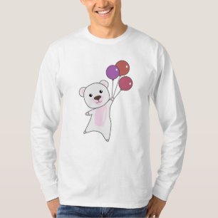Camiseta El oso polar vuela con globos que matan a los anim
