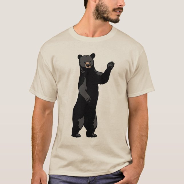 Camiseta El oso que agita dice hola (Anverso)