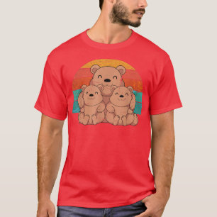 Camiseta El oso retro Lover Forest Animal Bear Family Be
