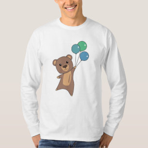 Camiseta El Oso Sale Con Globos Animados Cuestos