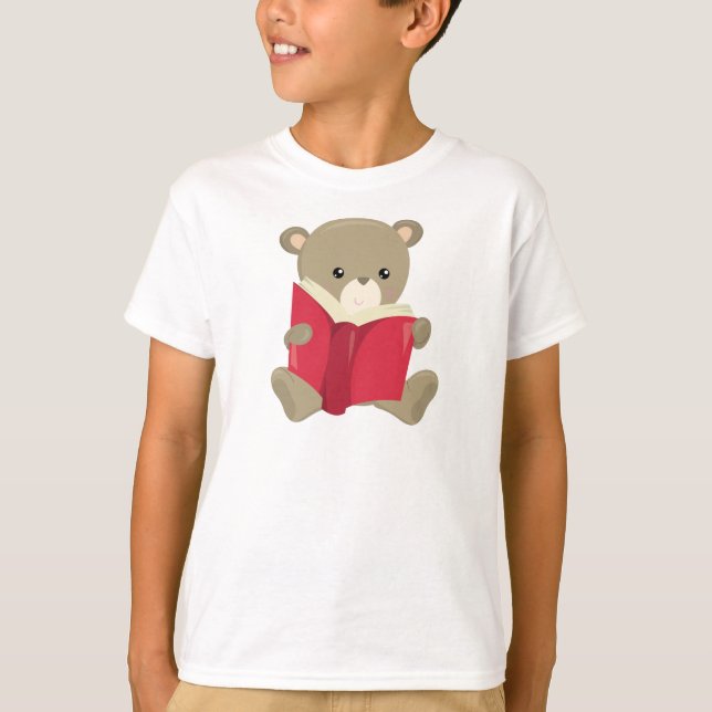 Camiseta El Oso Va A La Escuela, El Oso Cuto, El Oso Marrón (Anverso)