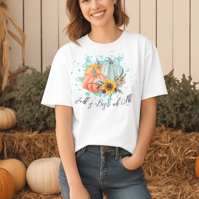 Camiseta El otoño es la mejor calabaza (Watercolor Fall is Best of All Top)
