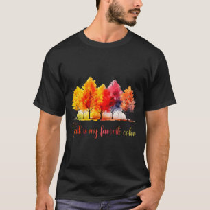 Camiseta El otoño es mi color favorito Acuarela divertido o