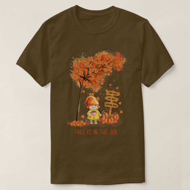 Camiseta El otoño está en el Air Autumn Garden Gnome y las  (Diseño del anverso)